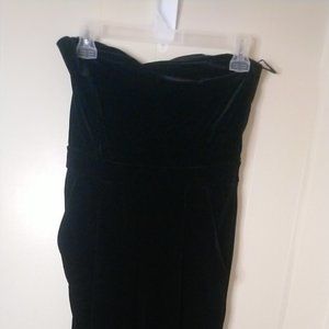 Express Strapless Velvet Jumpsuit